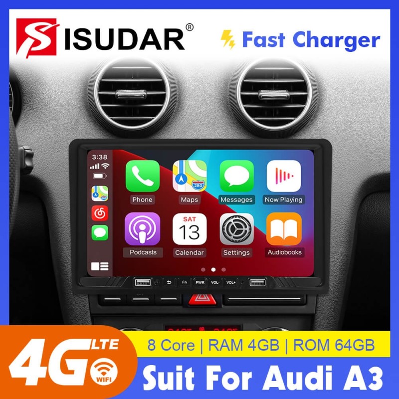 ISUDAR Android10 Car Radio For Audi A3 8P 3-Door Hatchback/S3/RS3
