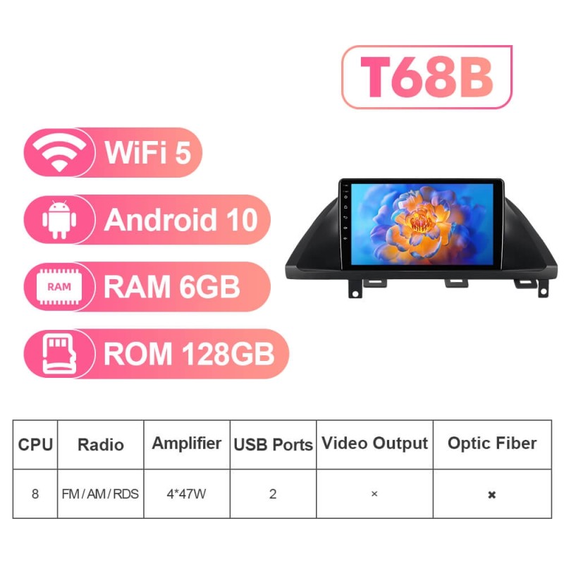 NEW! Android 10-Android 13 QLED Android Auto 9” Car Radio For Honda Odyssey 2005 - 2010