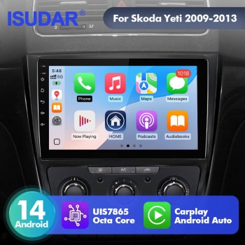 For Skoda Yeti 2009-2013 T75 Upgrade from T72 Android 14 UIS7865 Car Radio