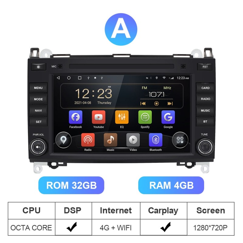 Clearance Sale！ISUDAR 1 Din Android Voice control Car Radio For Mercedes/Benz/B200/B-class