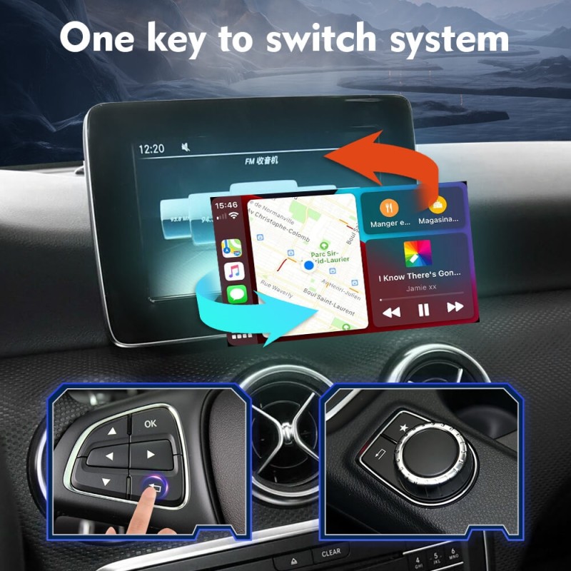 For Mercedes Benz NTG 5.0& NTG 5.1 Wireless Apple CarPlay AA Adapter