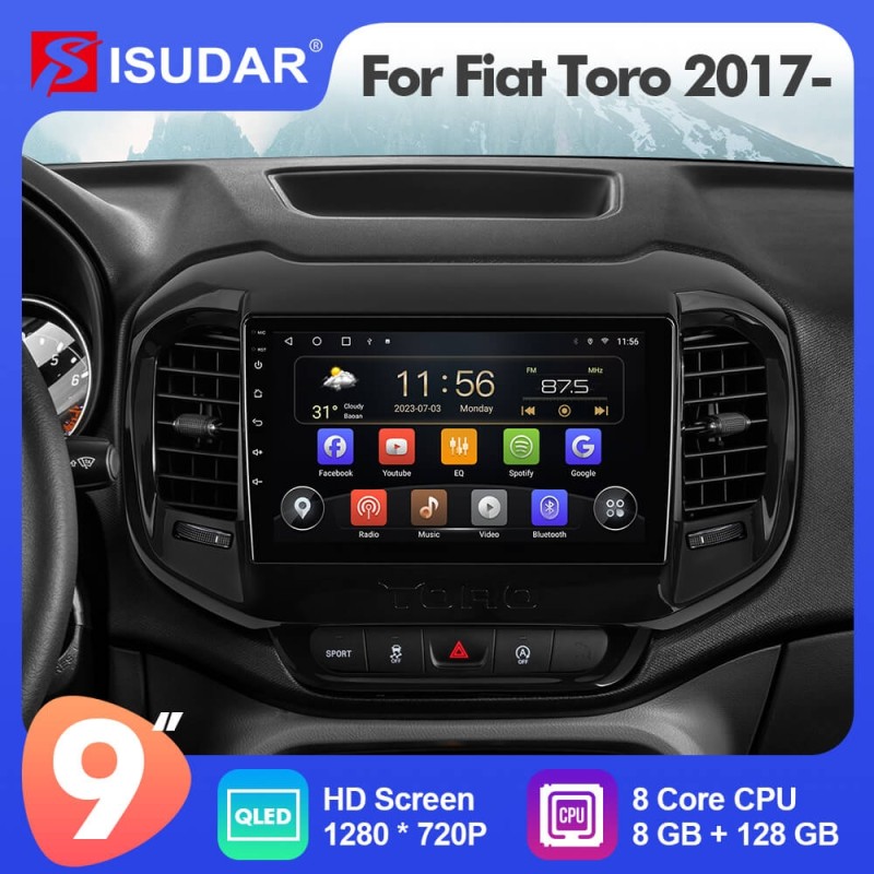 For Fiat Toro 2017- T72 8 Core Android 12 Car Radio Carplay