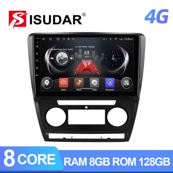 ISUDAR T72 4G SIM Card Android 10 Car Radio For Skoda Octavia A5 2009 2010 2012 2013