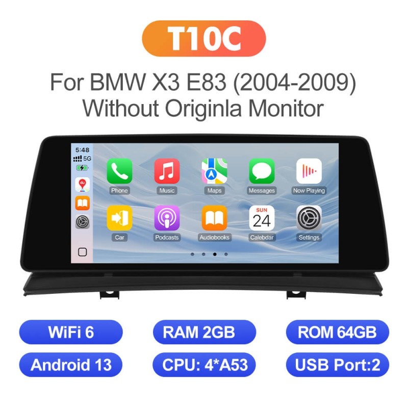 ISUDAR 10.33"Android 13 Car radio For BMW X3 E83 2004-2009