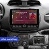 10 inch Android 14 New Design Angle Key 2.0 Touch Screen Car Radio Button Car Stereo For Jeep Renegade 2014-2022