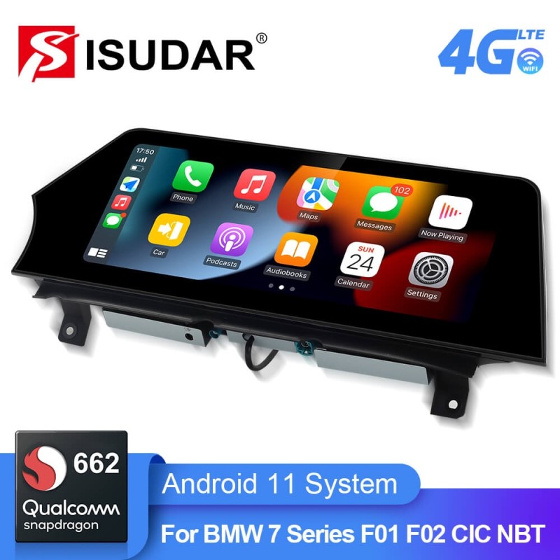 Android 11.0 Car Radio Screen For BMW 7 Series F01 F02 2009-2015 CIC NBT Blue Anti G-lare Screen GPS Navigation Player Carplay