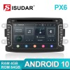 Isudar PX6 1 Din Android 11 Car Radio For Dacia/Duster/Renault/Xray 2/Logan