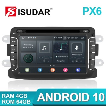 Isudar PX6 1 Din Android 11 Car Radio For Dacia/Duster/Renault/Xray 2/Logan