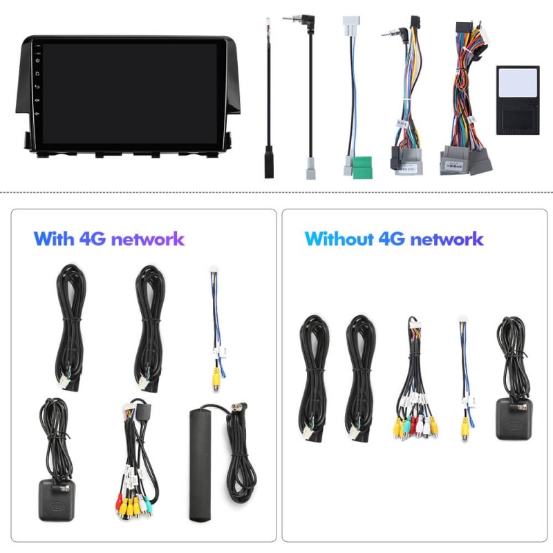 NEW! Android 13 Car Radio For Honda Civic 10th 2016 2017 2018 2019 2020 Multimedia Video Player Navigation GPS 4G