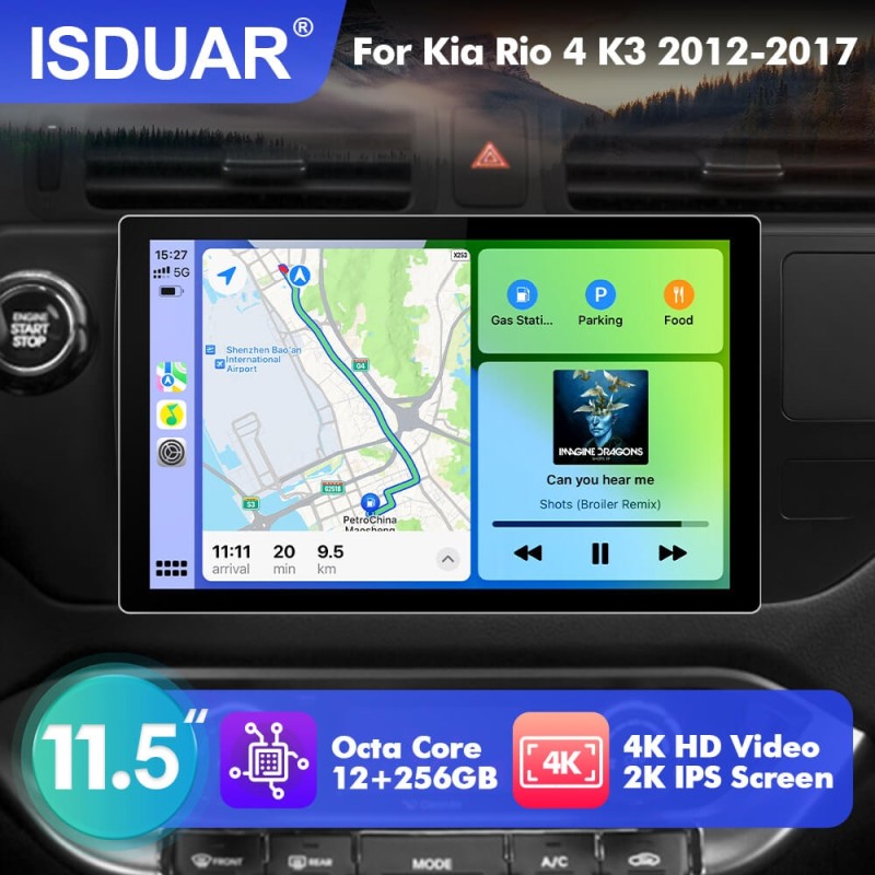 NEW! 11.5” Android 13 For Kia Rio 4 K3 2012-2017 Multimedia Player Car Radio with Carplay&Android Auto