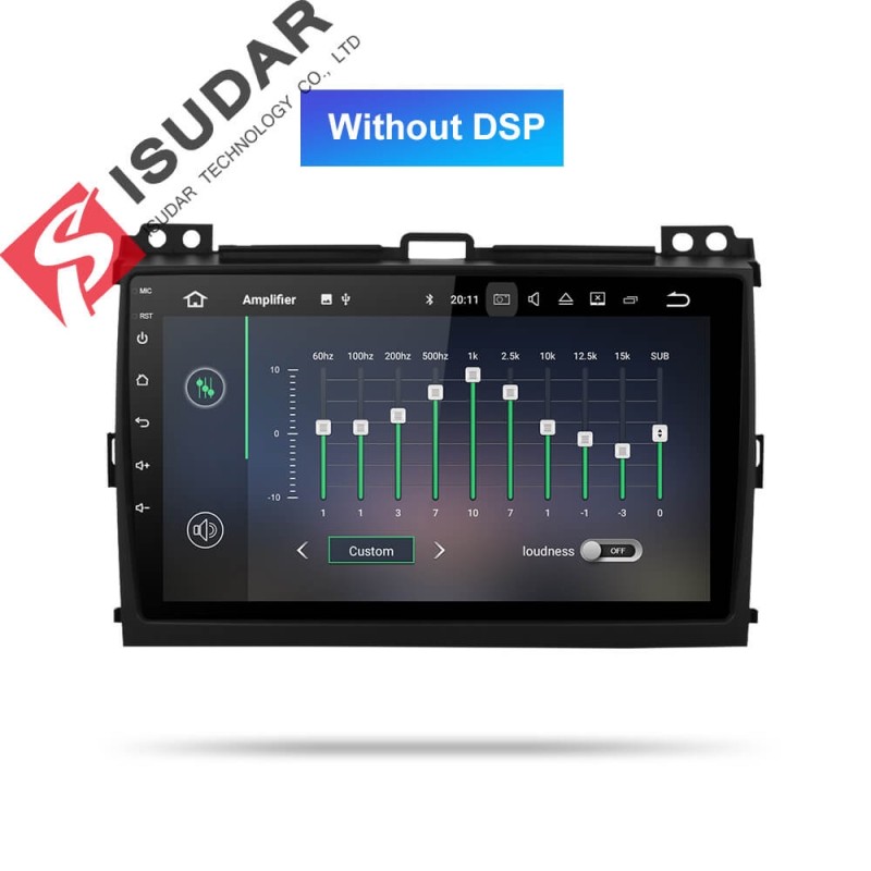 ISUDAR 1 Din Auto Radio Android 10 Octa core For Toyota/Prado 120 2004-2009