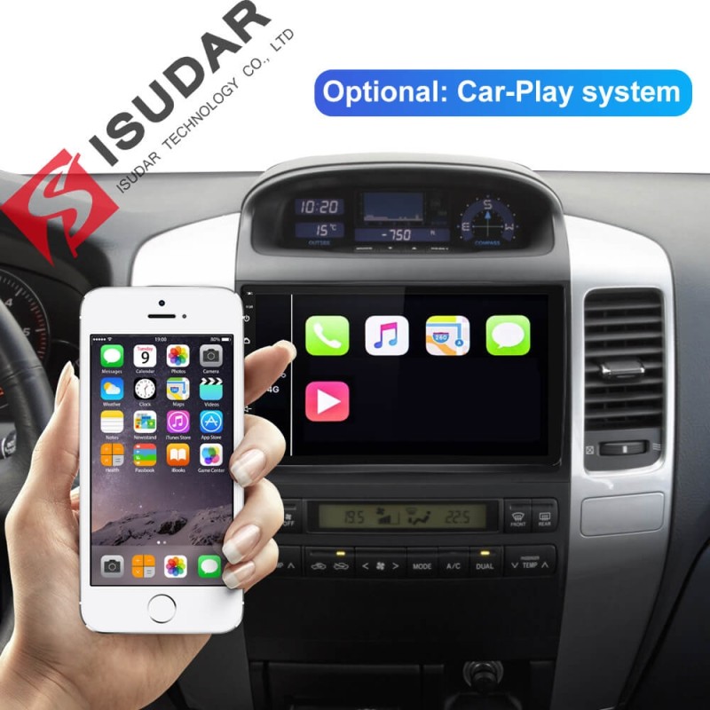 ISUDAR 1 Din Auto Radio Android 10 Octa core For Toyota/Prado 120 2004-2009