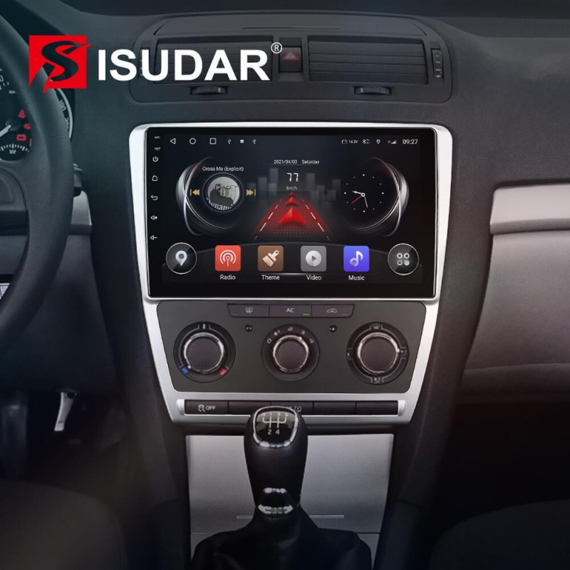 ISUDAR T72 4G SIM Card Android 10 Car Radio For Skoda Octavia A5 2009 2010 2012 2013