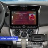 10 inch Android 14 New Design Angle Key 2.0 Touch Screen Car Radio Button Car Stereo For Nissan Sentra B17 2012-2017