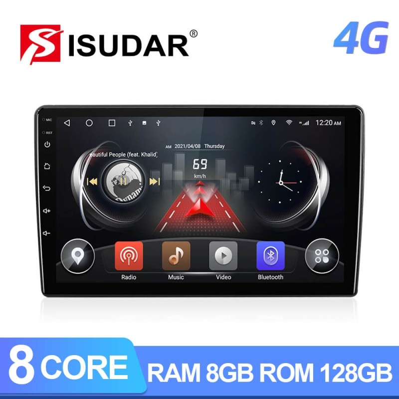 T72 Android 10 Car Radio Carplay For Peugeot 407