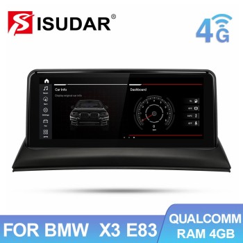 Isudar Qualcomm Car Multimedia For BMW X3 E83 Android 10.0
