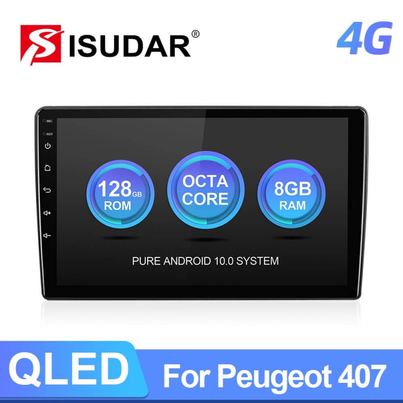 T72 Android 10 Car Radio Carplay For Peugeot 407