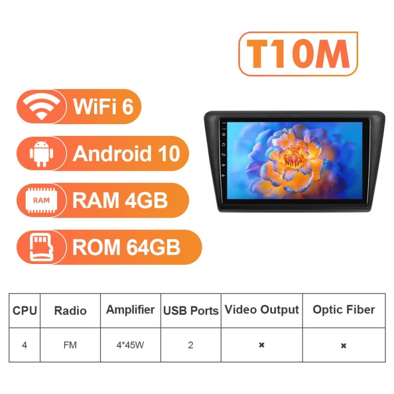 NEW! Android 13 For Volkswagen Skoda Rapid 2013-2019 2K Screen Android Auto 9” Car Radio