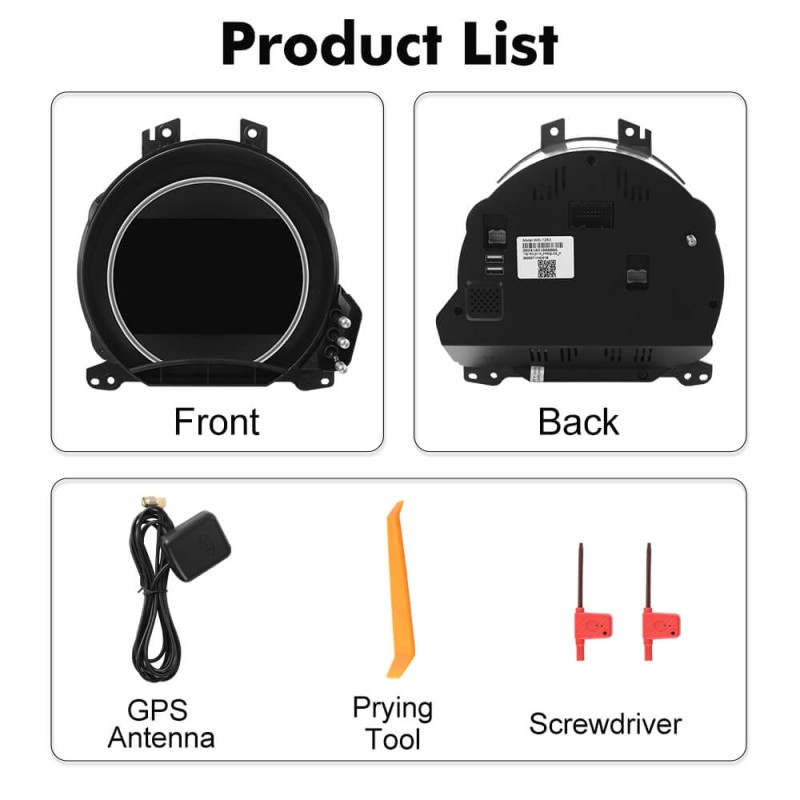 For FIAT Abarth 500 2007-2015 Digital Carplay Instrumental Cluster Speedometer Screen dashboard