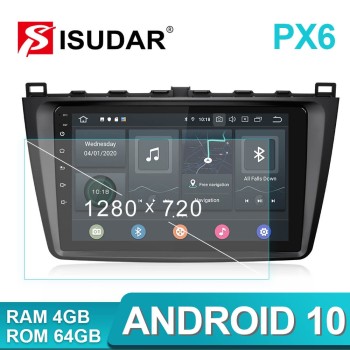 Isudar  9 inch Android Auto Radio GPS For Mazda 6 2 3 GH 2007-2012