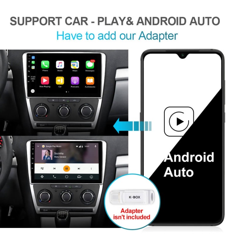 Isudar Voice control PX6 Android 10 Car Radio For Skoda Octavia A5 2009 - 2013