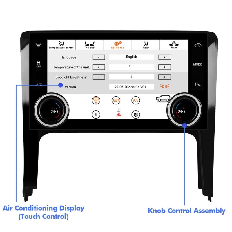 Car Air Conditioning Control Touch Screen Panel for Range Rover Sport 2010-2013 AC Control Panel Upgrade Replacement