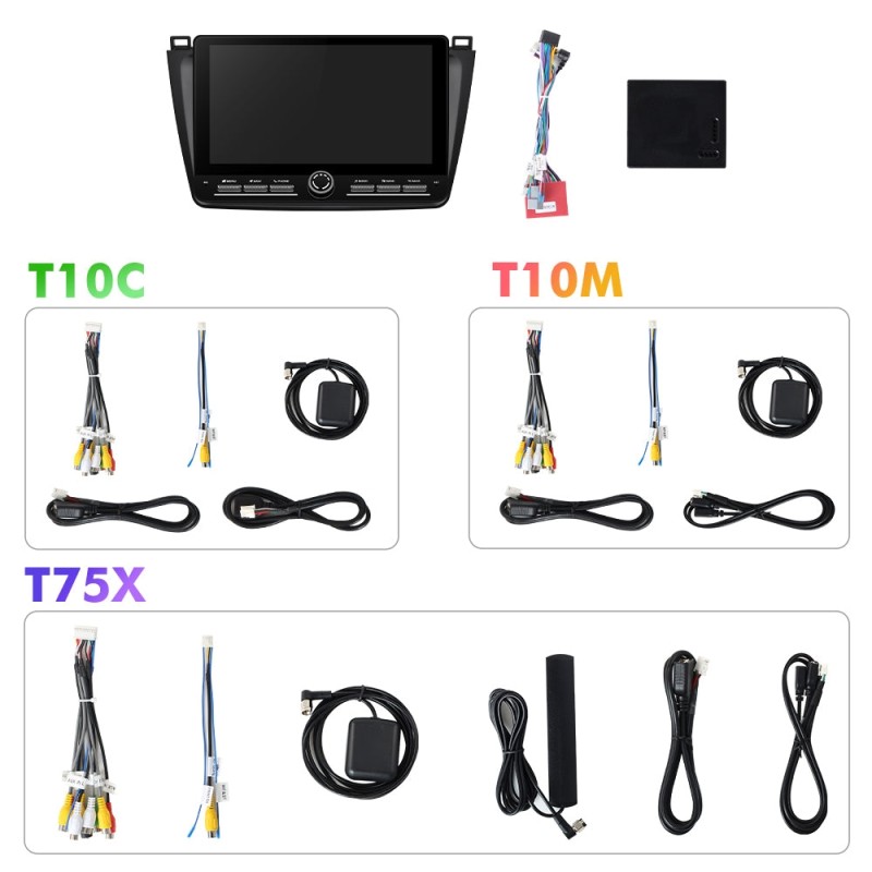 10 inch Android 14 New Design Angle Key 2.0 Touch Screen Car Radio Button Car Stereo For Mazda 6 2 3 GH