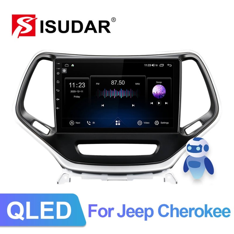 ISUDAR QLED 1280*720P V72 Car Radio For Jeep Cherokee 5 KL 2014-2018