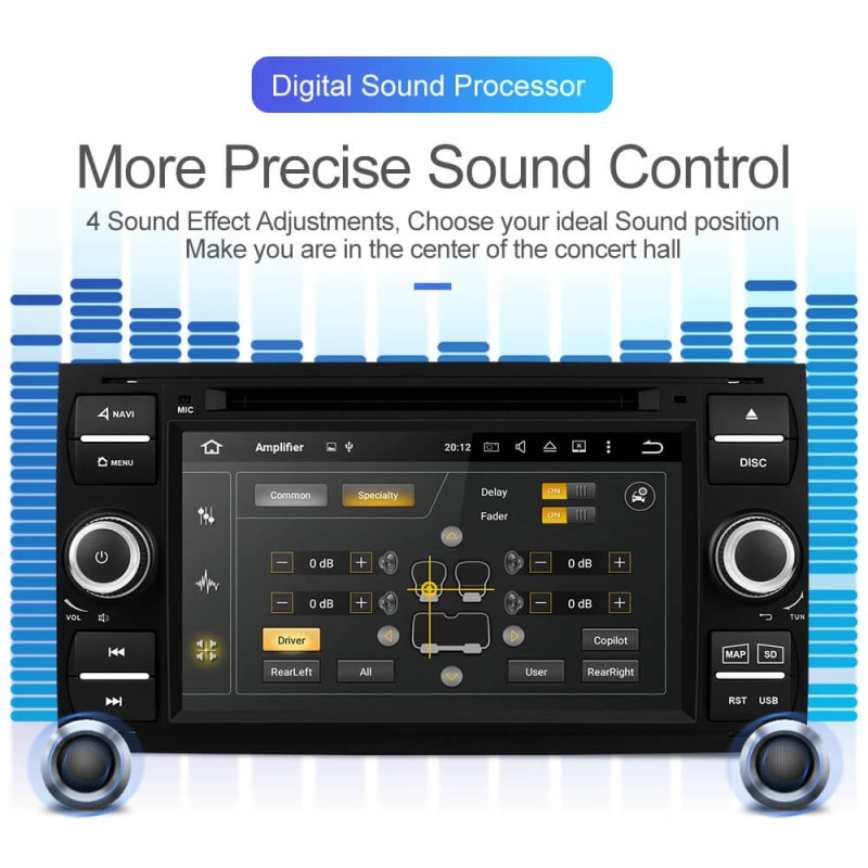 ISUDAR 2 Din Auto radio Android 9 Octa core For Ford/Mondeo/Focus/Transit/C-MAX