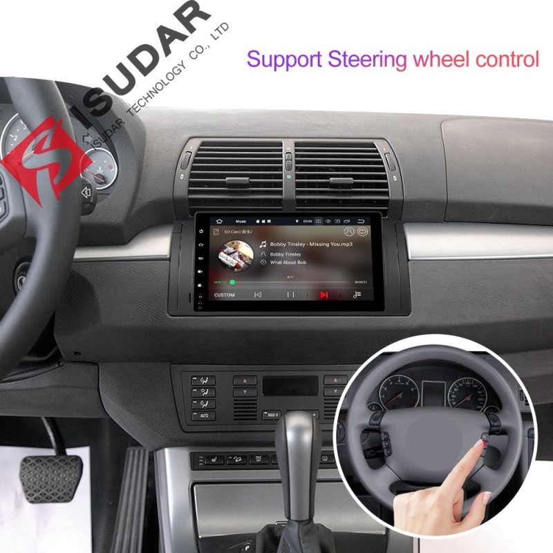 ISUDAR 2 Din Auto Radio Android 9 Quad Core For BMW/E39/E53/X5/M5