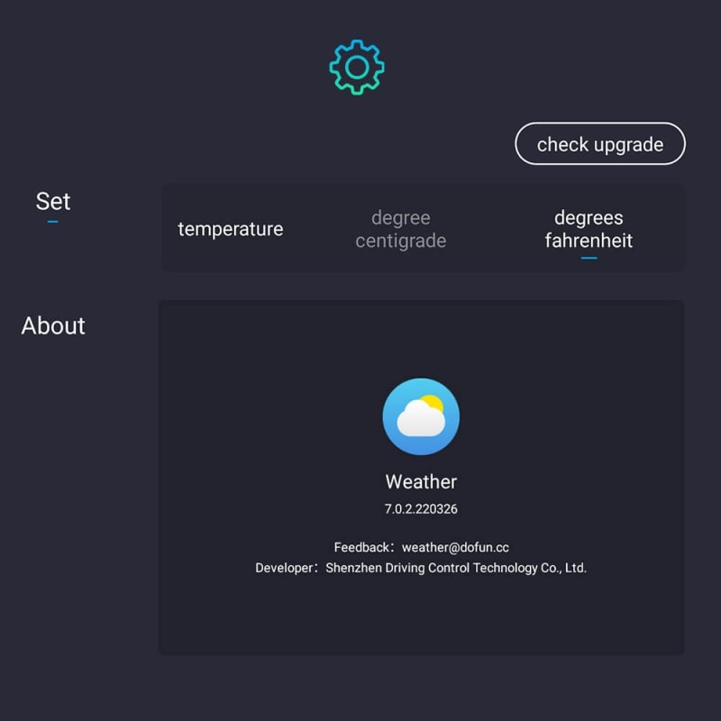 ISUDAR New Function-On-line Weather App on main menu for Android car radio