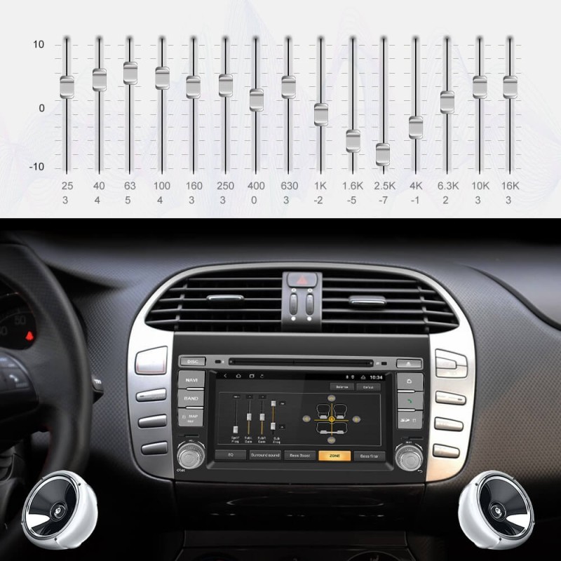 Isudar T8 2 Din Auto Radio Android 9 For Fiat/Bravo 2007 2008 2009 2010 2011