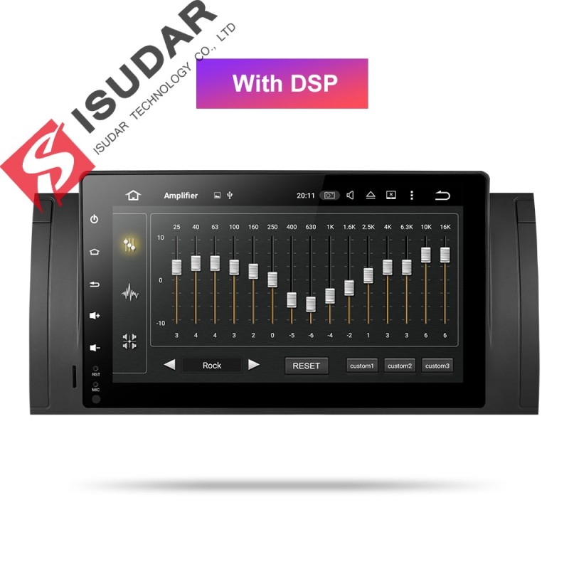 ISUDAR 2 Din Auto Radio Android 9 Quad Core For BMW/E39/E53/X5/M5