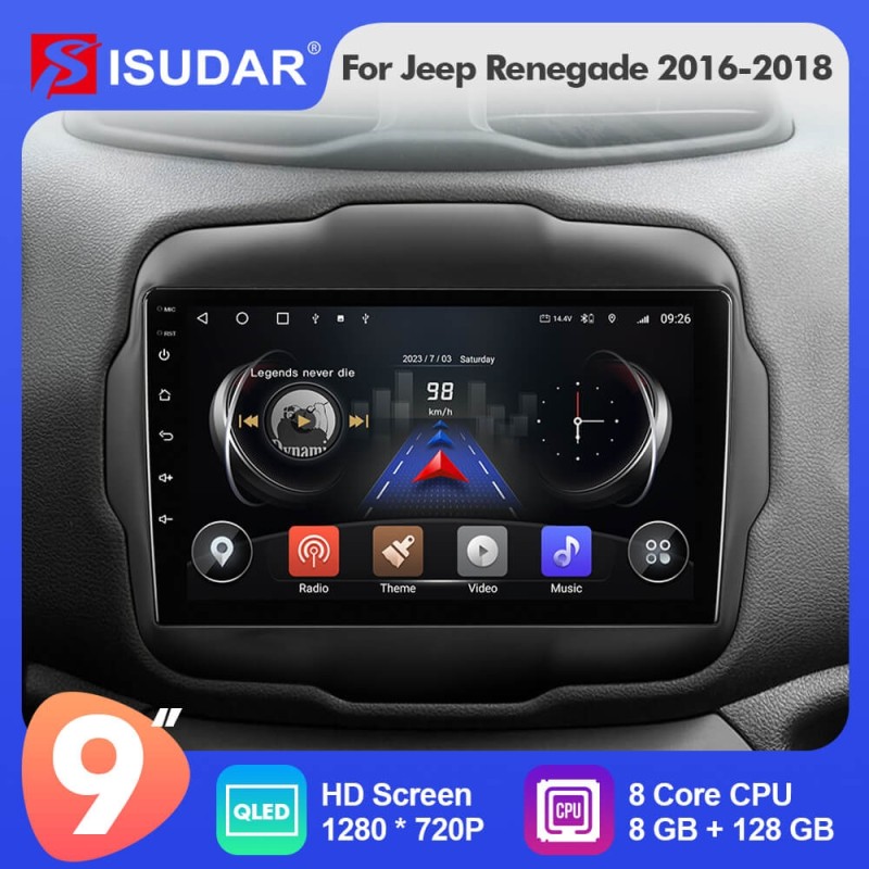 T72 RAM 6G ROM 128G Auto radio For Jeep Renegade 2014 2015 2016 2017 2018