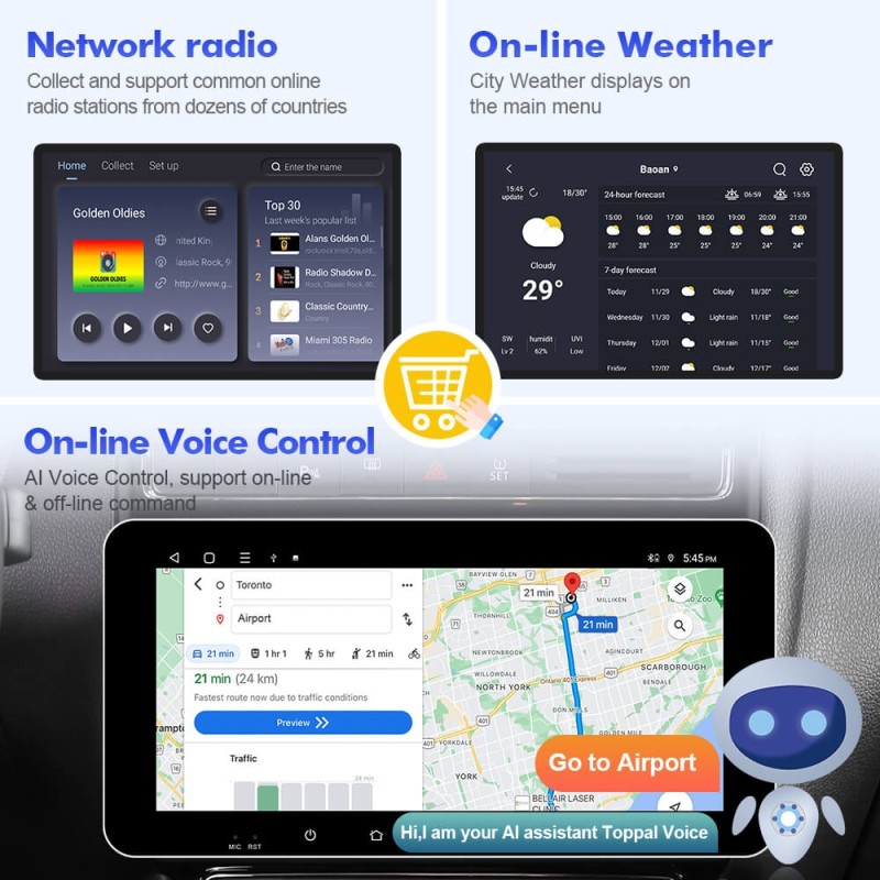 T72 10.33 Inch Carplay Car Radio For VW/Volkswagen/POLO Sedan 2009-2017