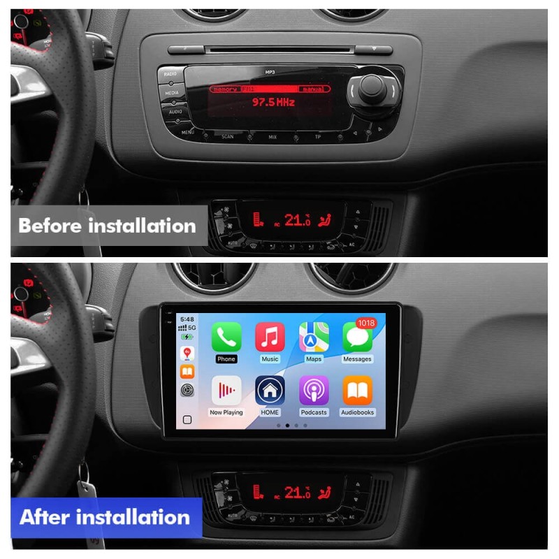 Q6 Qualcomm Android 13 For Seat Ibiza 2009-2015 9" screen multimedia car radio DSP ADAU