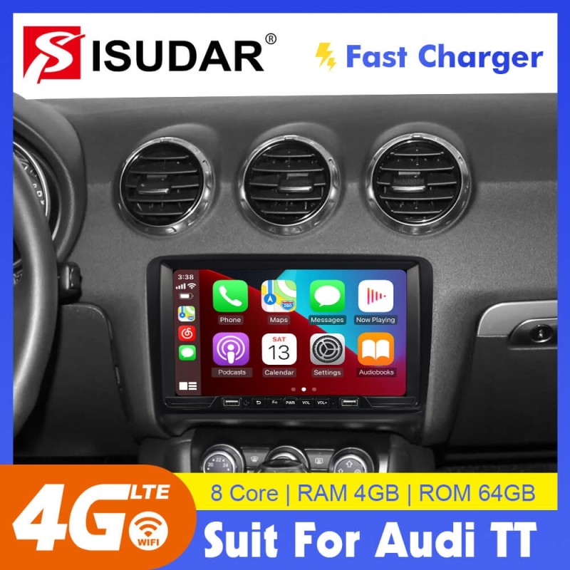 ISUDAR Wirless Apple Carplay Car Radio For Audi TT MK2 8J 2006-2014
