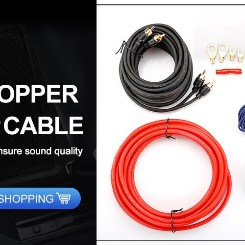 ISUDAR 6/8/10 GA Pure Copper Power Cable Subwoofer Speaker for SU6901