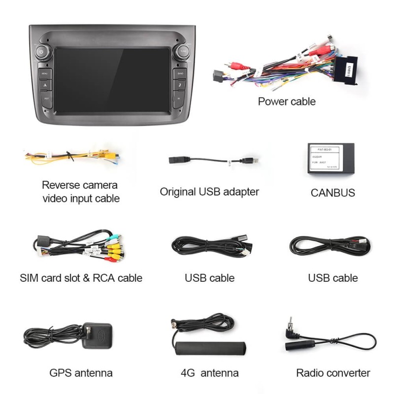 ISUDAR Android 12 Upgrade T72 4G Car Radio For Alfa Romeo Mito 2008-