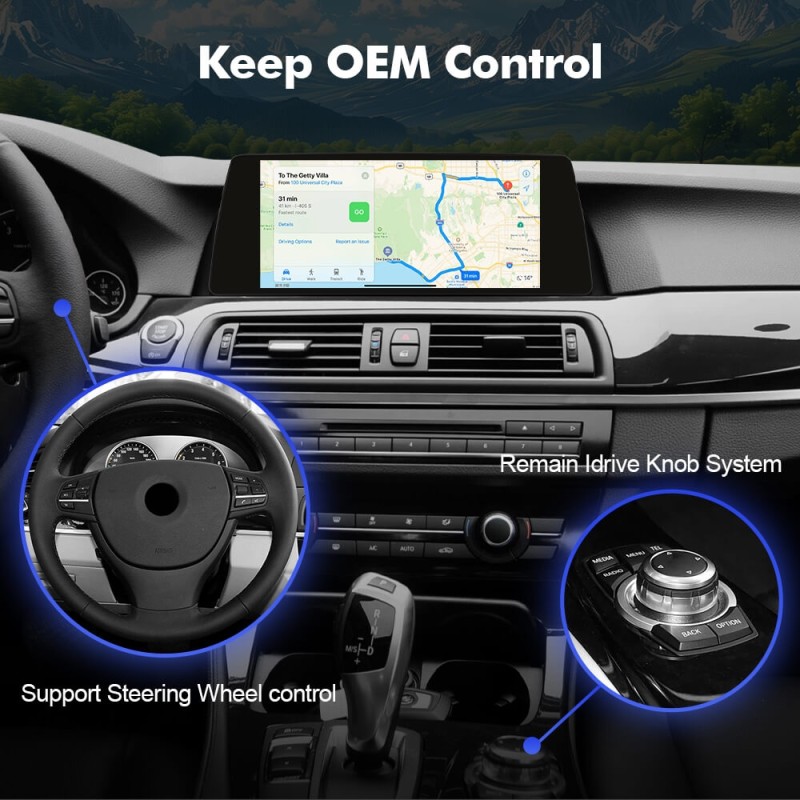 ISUDAR 10.33"Android 13 Car radio For BMW 5 Series F10/F11 2011-2012 CIC