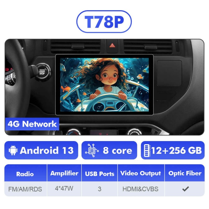 NEW! 11.5” Android 13 For Kia Rio 4 K3 2012-2017 Multimedia Player Car Radio with Carplay&Android Auto