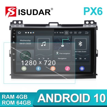 ISUDAR 1 Din Android 10 Car Radio For Toyota/Prado 120 2004-2009