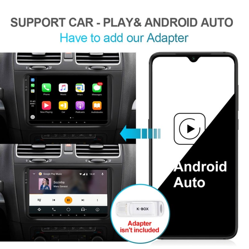 Clearance Sale！Isudar 9 inch 1 Din Android 10 Radio For VW/Golf/Tiguan/Skoda