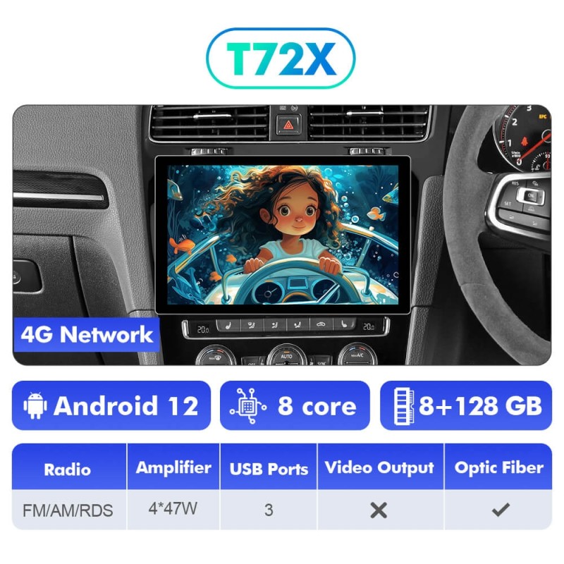 NEW! 11.5” Android 13 For VW Golf 7 2013-2019 Right Driving Car Radio with Carplay AA