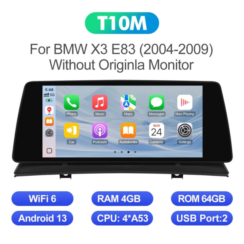 ISUDAR 10.33"Android 13 Car radio For BMW X3 E83 2004-2009