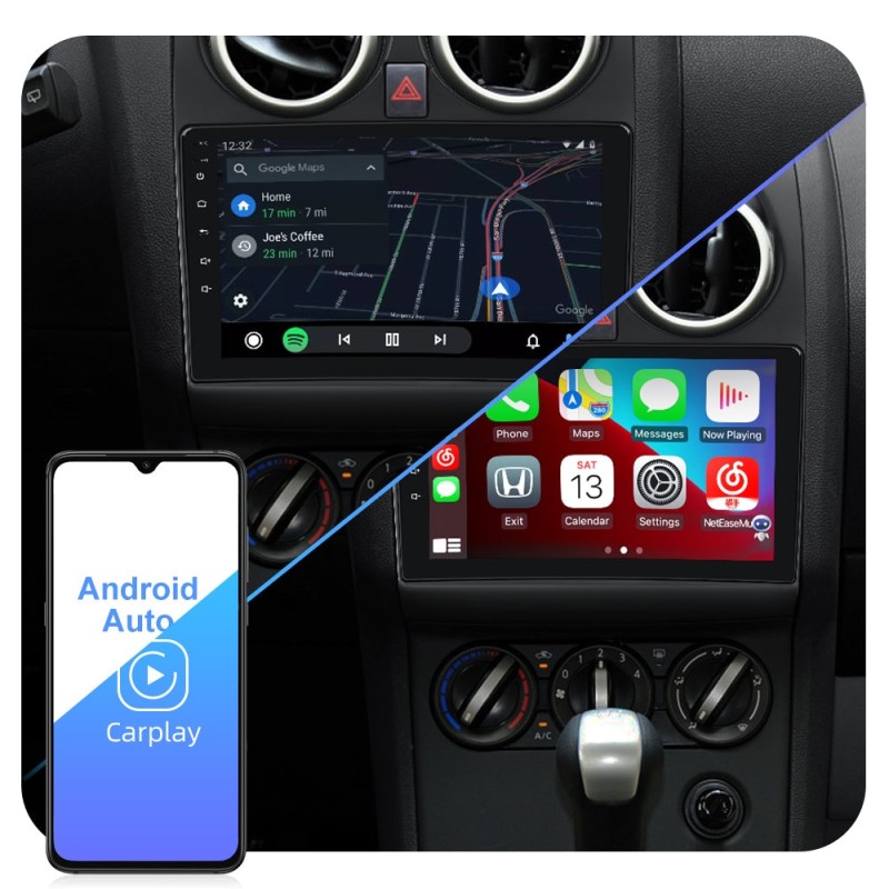 QLED Android 10 Car Radio For Nissan Qashqai 1 J10 2006-2013