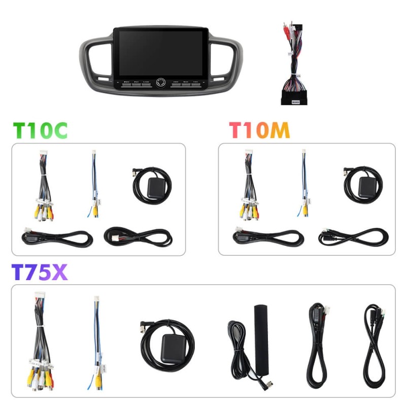 10 inch Android 14 New Design Angle Key 2.0 Touch Screen Car Radio Button Car Stereo For Kia Sorento 3 2015-2020