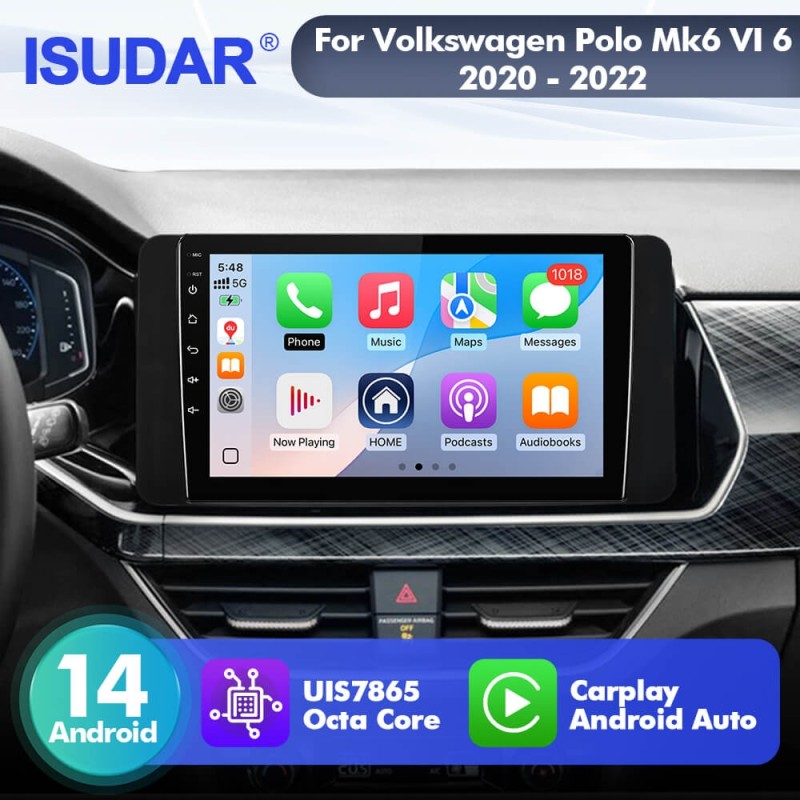 For VW Volkswagen POLO 2021 2022 T75 Upgrade from T72 Android 14 UIS7865 Car Radio