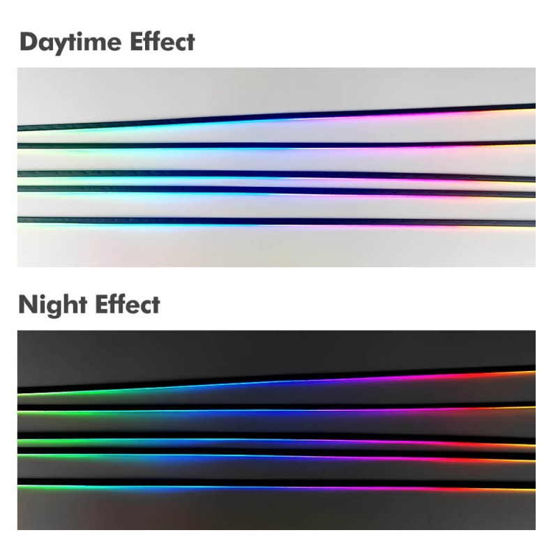 20 in 1  LED Symphony Flowing Colorful Interior Gradient Lamp Atmosphere for Car inside automotive neon fiber optic strip DIY