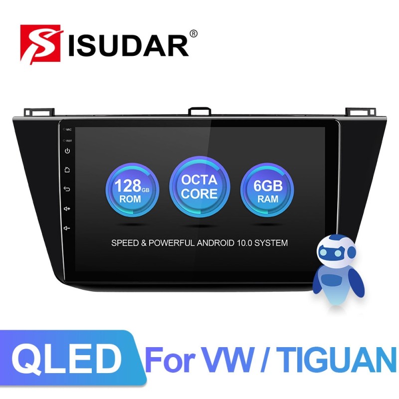 Isudar Stereo Receiver RAM 6GB 4G Net For VW/Volkswagen/Tiguan 2017-2019